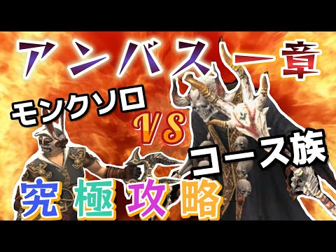 FF11 アンバス一章　コース族　モンクソロ　究極攻略