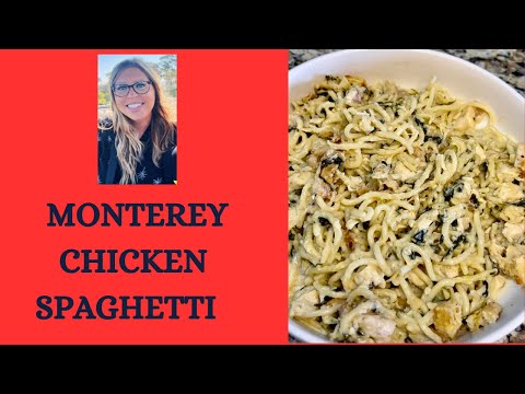 Monterey Chicken Spaghetti #dinnerideas #food #spaghetti