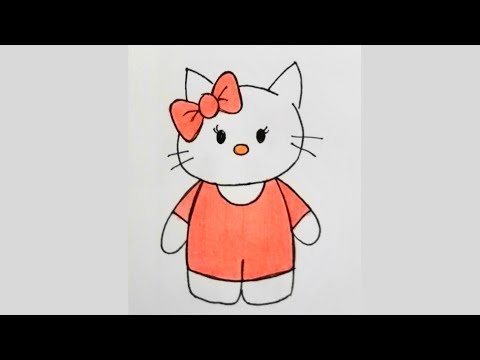 How to draw Hello Kitty #shorts #short #artsyfam #art #anime #howtodraw #easydrawing #arttutorial