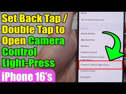 How to Set Back Tap/Double Tap to Trigger the Camera Control Light-Press | iPhone 16/16 Pro Max