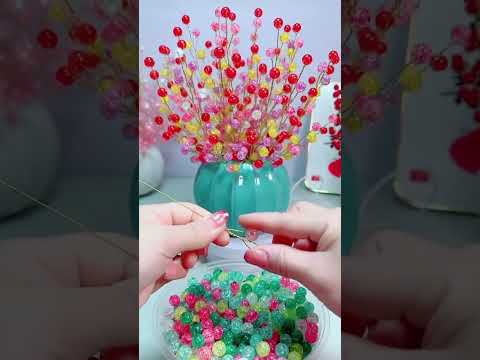 Handmade diy beads flowers#beads #diybeads #diy #homedecor #gift #craft #diybeads #handmadegifts