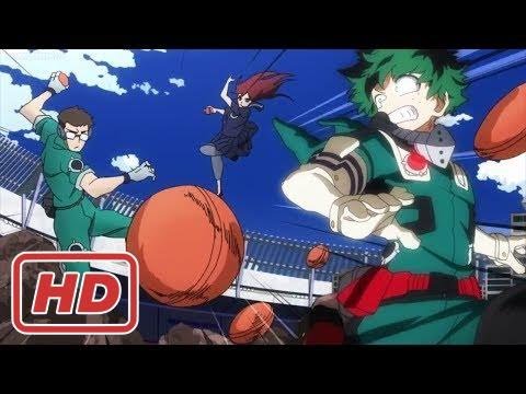 Midoriya, Uraraka, Sero Provisional Hero License Exam