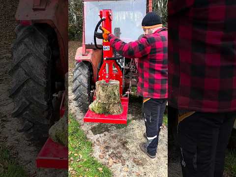 Oddly satisfying #asmr Wood Splitting with the Massey 135