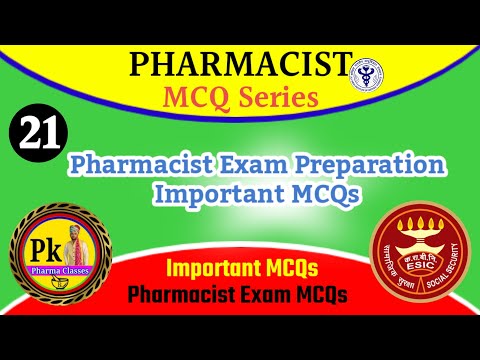 Pharma MCQs ll Pharmacist Exam Preparation ll Important Pharmacist MCQs ll SGPGIMS Pharmacist Exam