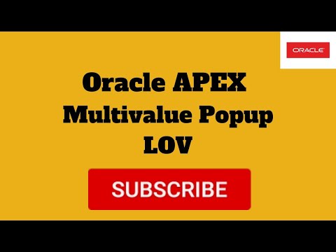 Multiple Values in Popup LOV || APEX ||Baizeed Rony