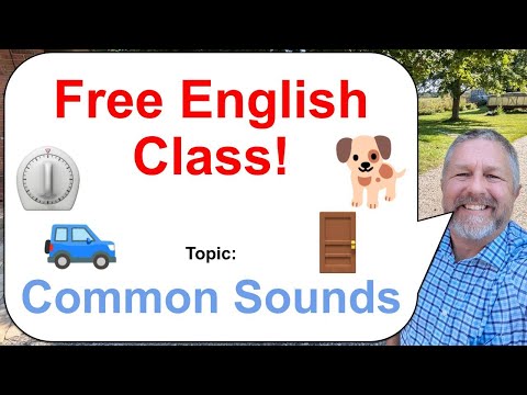 Let's Learn English! Topic: Common Sounds! 🚙🐕⏲️ NOTE THE NEW TIME!