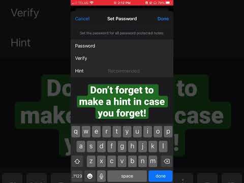 #shorts how to add or reset notes password 📝