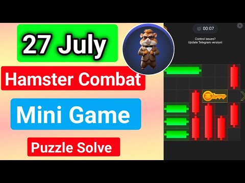 27 July mini game key 🗝️ unlock 🔓 | hamster combat mini game key unlock | hamster combat