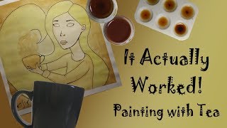 Painting With Tea Challenge//Swirling Tea Speedpaint