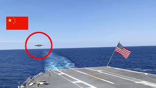 A Chinese Fighter Jet TRIES to Land on a US Aircraft Carrier, Then THIS Happened...