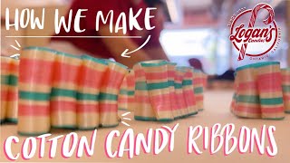 How We Make: Cotton Candy Ribbon Candies the Old Fashioned Way by Hand! 🍭 // Logan's Candies