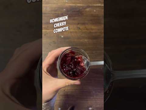 Today on the Homestead: Homemade Fresh Cherry Compote | Quick & Easy Dessert Topping Recipe #shorts