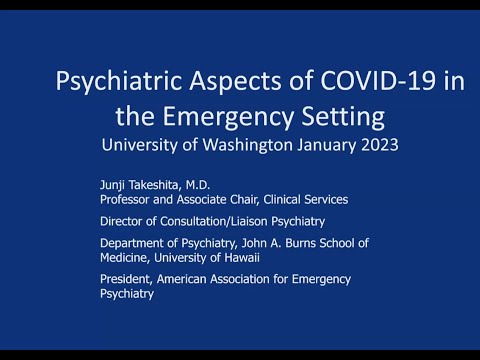 Psychiatric Aspects of COVID-19 in the Emergency Setting