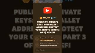 Public vs private keys | Memefi video code | #memefivideocode #shorts #shortsviral #shortsfeed