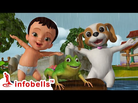 বৃষ্টি হচ্ছে, বৃষ্টি হচ্ছে - Rainy Day kids fun | Bengali Cartoons | Infobells #bengalicartoons