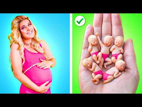 REAL LIFE Barbie Pregnancy Hacks! Doll Parenting Tips & Gadgets For Barbie's!