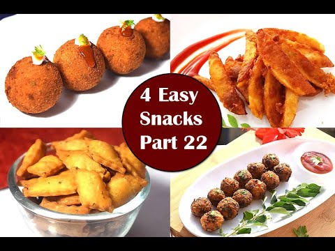 4 Easy Snacks Part 22 | Tea time snack | After school snack