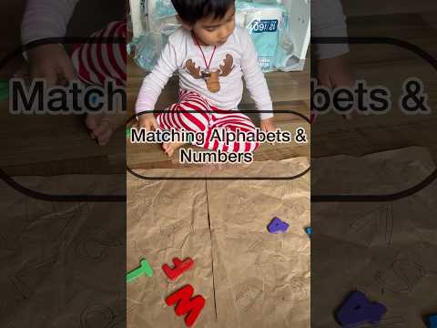 A fun & easy prep learn while playing activity with alphabets and numbers Write on a paper & match