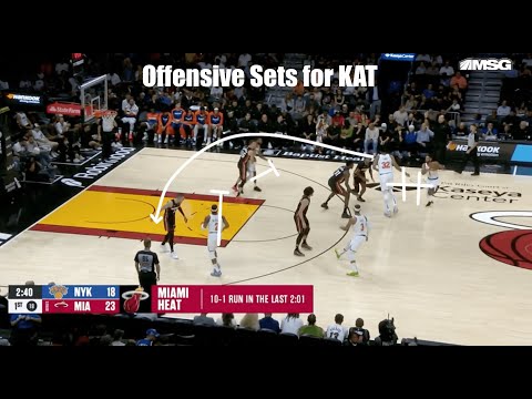 Agressive KAT: how we ran actions to get him the ball [Knicks vs Heat Film Analysis]