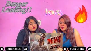 Deva | Official Teaser | Shahid Kapoor | Pooja Hegde | Rosshan Andrrews | SISTERS REACTION