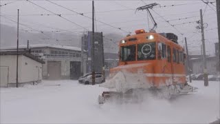 札幌市電ササラ電車 最新鋭雪23号電車事業所出庫!