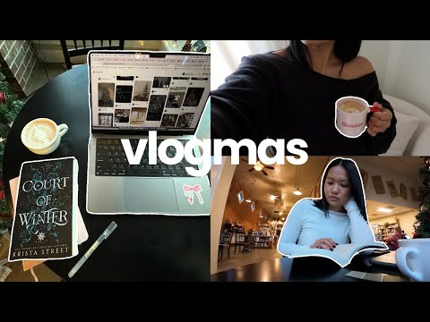 giveaway + cozy holiday cafe ☕️🧦 | vlogmas day 7