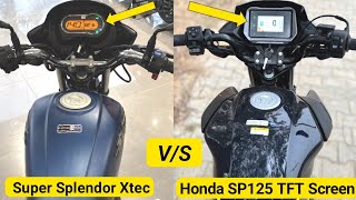 All New Honda SP 125 TFT Vs Hero Super Splendor Xtec Details Comparison | On Road price Features