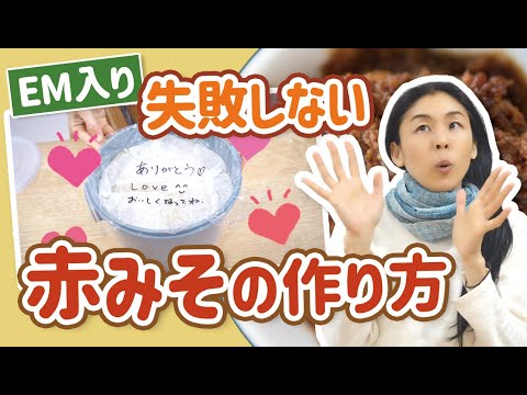 【失敗しない赤みその作り方】材料費を浮かせるために、煮豆で量増し！邪道な赤みその作り方　EM入り豆みそ