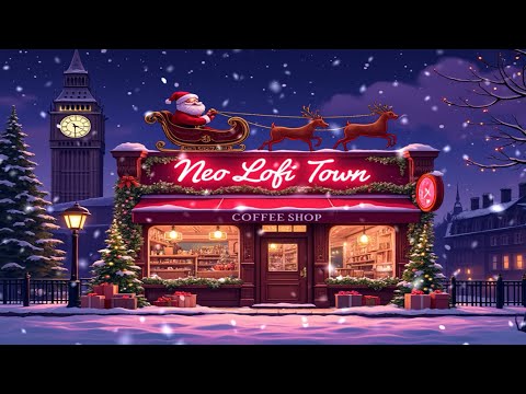 Peaceful Christmas Coffee Shop Nights ☕🎄❄️ – Lofi Hip Hop Beats with Gentle Snowy Ambience 🌨️✨🎶