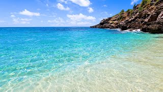 Tropical Beach Ambience: 3 Hours of Peaceful Ocean Waves (4K Video)