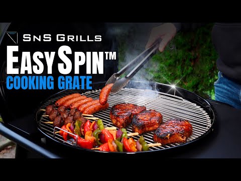 EasySpin™ Grill Grate from SNS Grills - Best BBQ Cooking Grate For Weber Kettle Grills