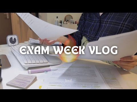 (sub) Exam Study Vlog👩🏻‍💻 Cramming for a Week, Just Study, Study, Study🔥