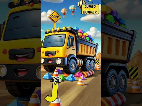 ABC Construction Vehicles 🚜🏗️ | Fun A to Z Learning Song for Kids | #abcd #kids #shorts #viralvideo