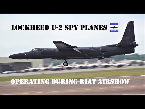 Lockheed U-2 Spy planes operating during RIAT airshow