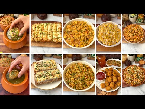 10 Instant Snacks Recipes | Instant Recipe For Evening Snacks | Party Recipes | Street Food