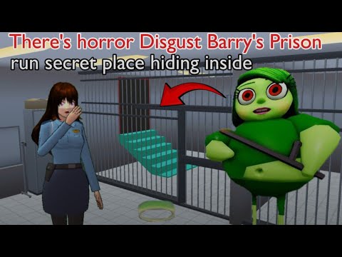 There's horror رعب الاشمئزاز من سجن باري Disgust Barry's Prison run in Sakura School Simulator