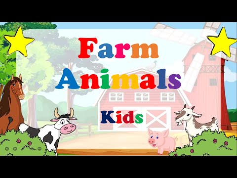 Farm Animals  ll Vocabulary for kids ll Teacher Ana Online Learning