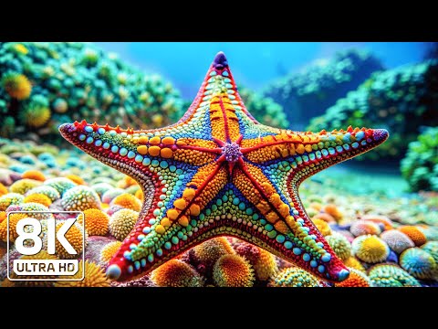 Mystic Reefs 8K - Vibrant Sea Creatures and Calming Ocean Sounds