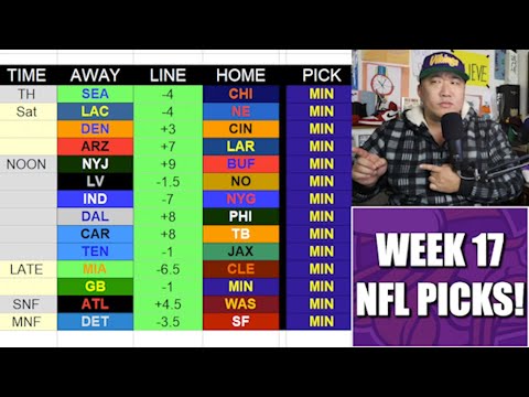 Week 17 Picks Against the Spread: Cowboys Cover vs Eagles? Niners vs Lions? Vikings HOME DOGS???