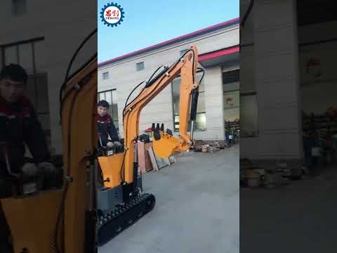 Diesel Engine Crawler Small Excavator with Rotary Tiller for Sale #minirotavator #minicultivator