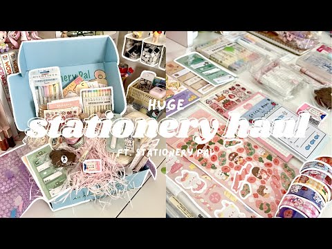 huge stationery haul ft. stationery pal 📓 | cozy + aesthetic unboxing, reorganizing, asmr