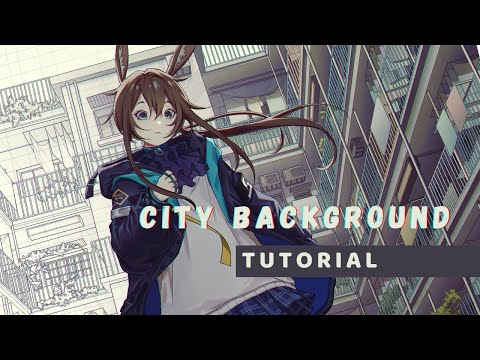 how I draw city backgrounds ✦ tutorial 【CLIP STUDIO PAINT】