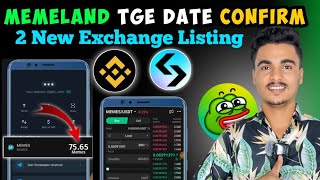 Finally Memeland TGE Date confirmed 🤑💰 | Memeland Listing On Binance ✅ | Memeland Price Confirm 🤑