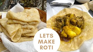 LETS MAKE ROTI | curry chicken | chickpea/Potato | Dosti roti