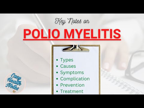 Notes on Polio Myelitis ।।  Causes, Mode of transmission, symptoms, Prevention & Control