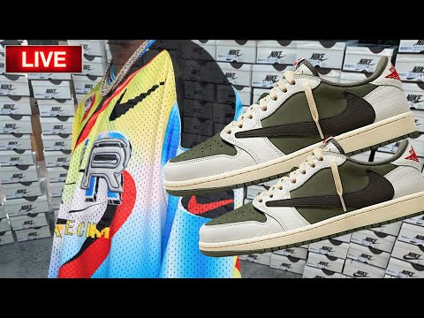 LIVE COP CPFM NIKE & READY! TRAVIS SCOTT JORDAN 1 LOW MEDIUM OLIVE!!