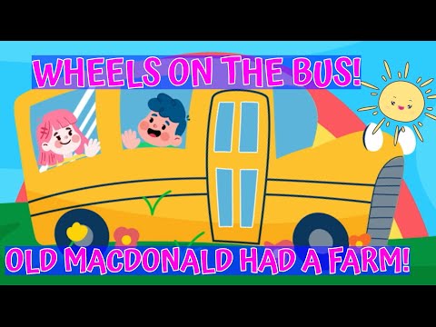 Wheels On The Bus Nursery Rhyme Kids Song | Old MacDonald Had A Farm | Animal Songs for Children