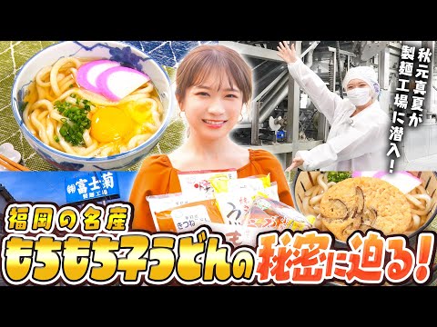 【福岡のうどん】秋元真夏が長年愛される人気商品「もちもち子うどん」の美味しさの秘密に迫る！！