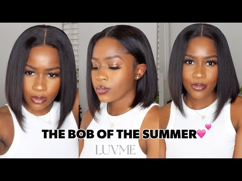 This Is How You Do A BOB!!! HD Lace Middle Part Wig Install | Real Edges No Glue!!LUVME HAIR