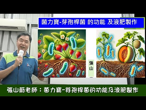 張山蔚老師  菌力寶-芽孢桿菌的功能及液肥製作